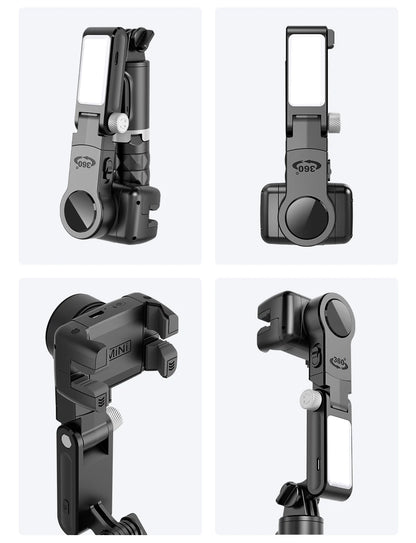 Q18 Desktop Following the shooting Mode Gimbal Stabilizer Selfie Stick Tripod with Fill Light for Smartphone