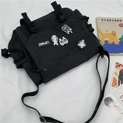 Women's Nylon Handheld One Shoulder Versatile Large Capacity Crossbody Bag Retro Work Travel