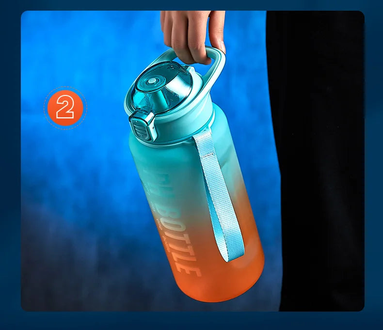 2.2L High-capacity Sport Water Bottle Portable Outdoor Travel Leakproof Drinking Bottle High Temperature Resistance Drink Bottle