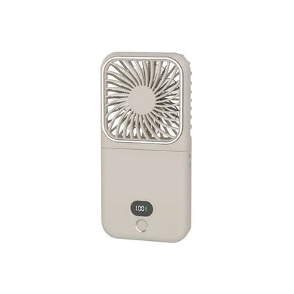 Portable Folding Electric Fan 3-in-1 Mini Handheld Cooling Fan Handheld with Power Bank Makeup Mirror Student Small Fan Outdoor