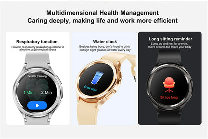 2025 New Watch 6 Classic Smartwatch Men GPS Sports Amoled Screen Heart Rate Waterproof Bluetooth Call Music Smart Watch Women
