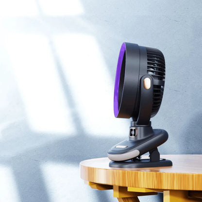 Mini Clip Fan Mute 10000mAh Rechargeable Mini Desk Fan  Adjustable Clip-on Fan Table Wireless Fan for Home Room
