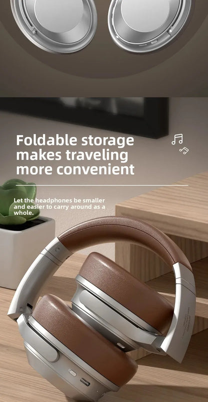Wireless Headset Bluetooth 5.3 Retro Headphones HIFI Stereo Noise Canceling Earphone Long Standby Stylish Comfortable Headphones