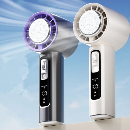 2024 New Semiconductor Refrigeration High-speed Handheld Electric Fan 4000mAh USB Portable Rechargeable Outdoor Small Fan