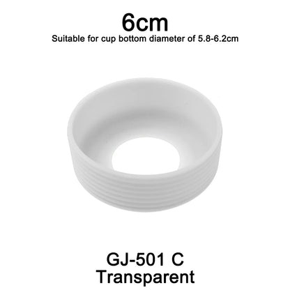 6cm 15 Colour Threaded Soft Silicone Cup Bottom Cover Wear Resistant Ring Sleeve Sheath Anti Slip Good Toughness
