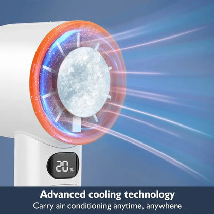Xiaomi 3000mah Handheld Mini Fan Electric Hand Fans Ice Compress High-Speed Cooling USBRechargeable Portable LED Digital Display