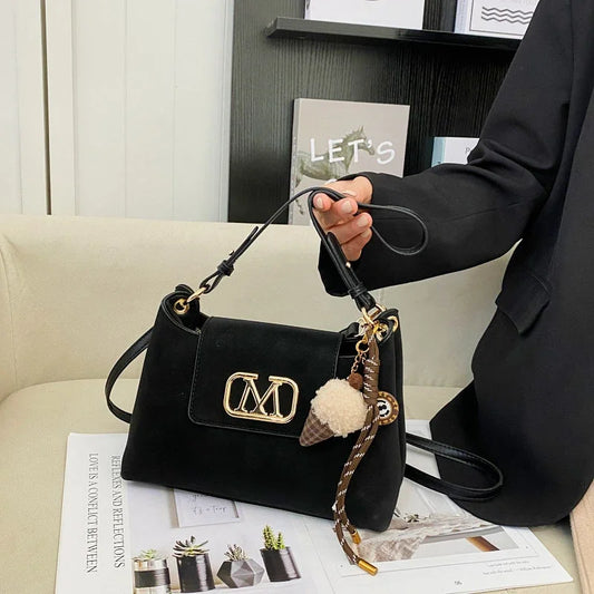 High-Quality Leather Shoulder Bag for Ladies, Women's Handbag by Famous Designer, Popular Classic Tote Elegant Style
