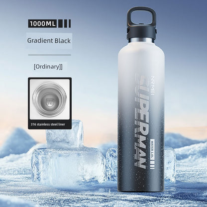 Japanese Style New Vacuum Cup Large Capacity Cold Cup SUS316 Stainless Steel Outdoor Sports  Water Cup Portable Student