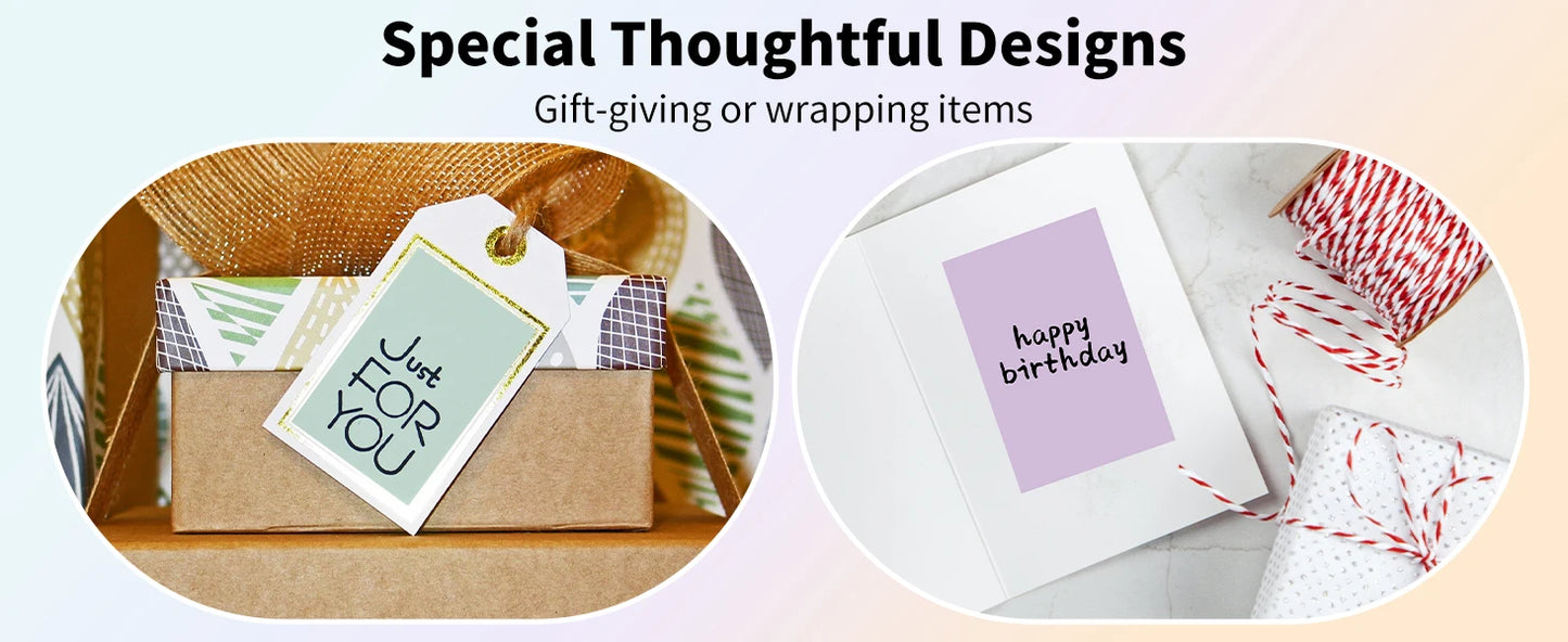 T02 Portable Printer Phomemo Mini Sticker Printer Self-adhesive Labels Inkless Sticker Printer for Journal, Notes, Photo, DIY