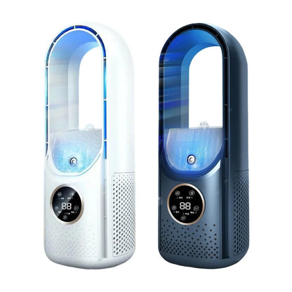 Electric Bladeless Fan USB Air Cooling Fan Mini Air Conditioner Venty Fan Portable Desktop Fanless Blade Cooler
