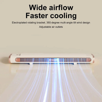 Bladeless Fan Adjustable Vents Air Condition Fan Space-Saving for Bedroom Home Office Room