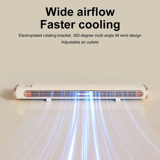 Bladeless Fan Adjustable Vents Air Condition Fan Space-Saving for Bedroom Home Office Room