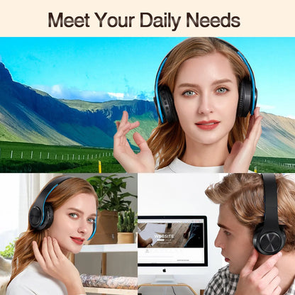2025 New Bluetooth Wireless Stereo Headphones Earphone Headset with FM TF Card Slot And Built-in MIC for MP3 PC iPod Cell Phone