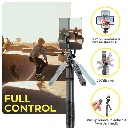 Phone tripod 62 inch selfie stick