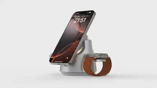 New 4 in 1 15W Wireless Charger Magnetic Charger Night Light Mode Cell Phone Watch Headset Wireless Magnetic Charger