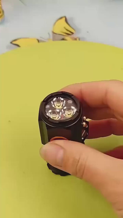 LED Strong Light Flashlight Rechargeable Multi functional for Long Range Portable Outdoor Home Mini Flashlight Cap Clip Light
