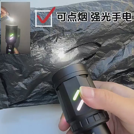 2025 Ultra Powerful Windproof Fire Starting Flashlight Rechargeable High Power Torch Focused Light Source Can Light A Flame Lantern