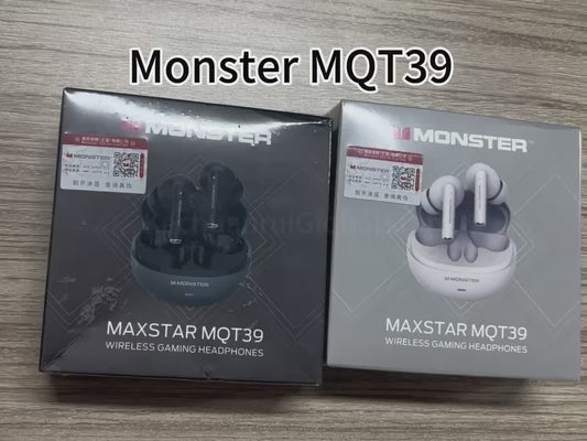 Monster MQT39 Wireless Bluetooth 6.0 Earphones TWS Hifi Stereo Headphones Noise Reduction Gaming Earbuds Sports Headset With Mic