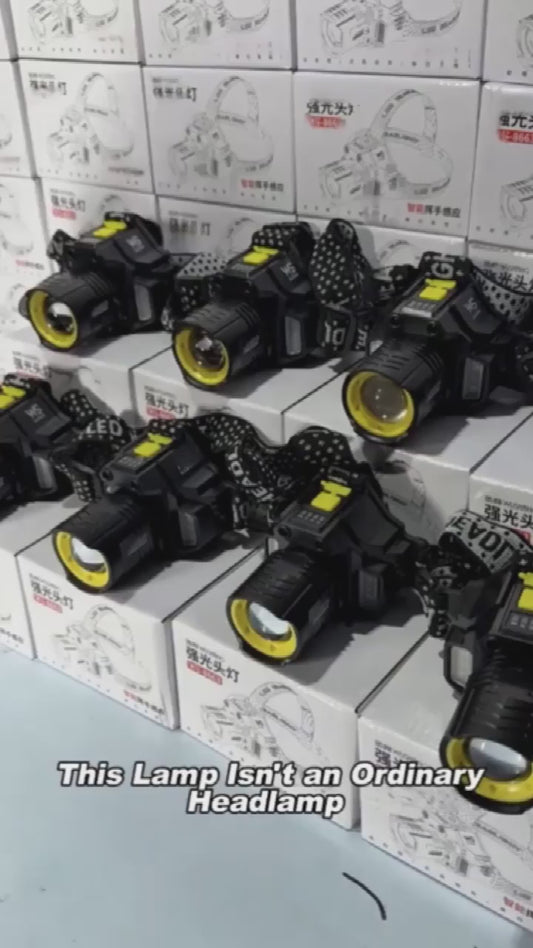 Powerful LED Headlamp Motion Sensor Headlight 18650 Rechargeable COB Head Flashlights High Power Head Lamp Fishing Headlight