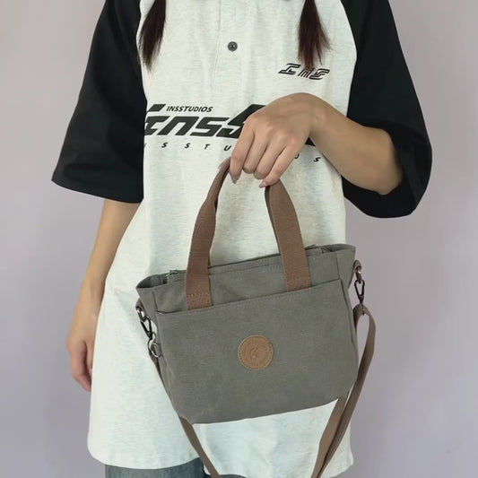 2025 NEW Top-Handle Bag For Women Shoulder CrossBody Bag Vintage Canvas Ladies Tote Messenger Bag Small Female Travel Handbag