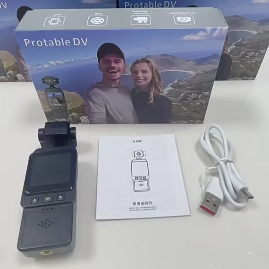 1080P Handheld Sports Pocket Camera HD Display 180° Rotatable WiFi Wireless Video Recorder Built-in Fill Light Motion Camera