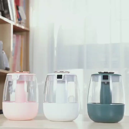 Air Humidifier 1300ML Aroma Humidifier Double Spray Port Essential Oil Diffuser USB Water Humidifier with Light for Home Office