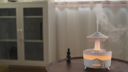 Rain Cloud Night Light Humidifier With Raining Water Drop Sound And 7 Color Led Light Essential Oil Diffuser Aromatherapy