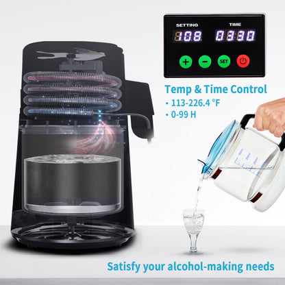 SucceBuy 4L Water Distiller Purifier Filter 1 L/H Distilling Speed Dispenser Drinking Bottle Softener Touch Screen Home Use